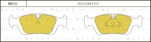колодки дисковые передние!\ BMW E36 1.6i-2.8i/1.8TD-2.5TDs 90> BB0152 BLITZ