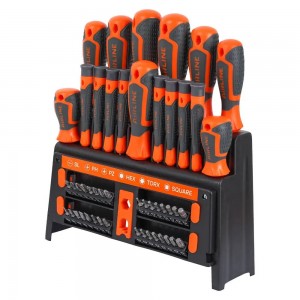 Набор отвёрток и бит 50 пр. в подставке (SL, PH, PZ, HEX, TORX, SQUARE) блистер  ATAU045 AIRLINE