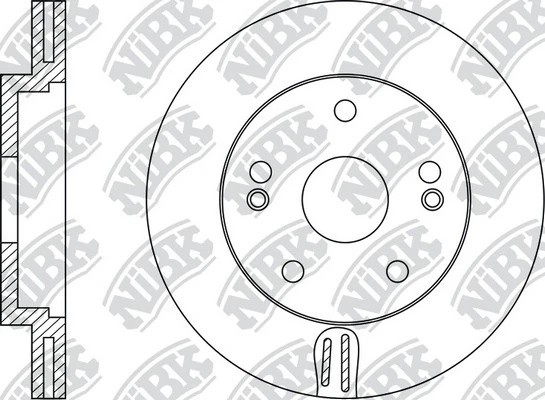 Диск тормозной HONDA Accord (08-13) передний (1шт.) NIBK RN1408 NIBK