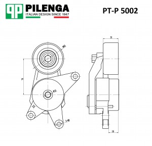 Натяжитель ремня приводного в сборе HYUNDAI/KIA RIO, SOLARIS PT-P5002 PTP5002 PILENGA