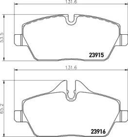 Колодки тормозные BMW 1 (E81,E82,E88) передние (4шт.) TEXTAR 2391604 TEXTAR