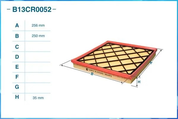 Фильтр воздушный B13CR0052 B13CR0052 CWORKS