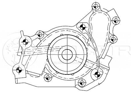 Насос водяной для а/м Toyota Camry (01-)/Lexus RX I (97-) 3.0i/3.3i LWP1930 LWP1930 LUZAR