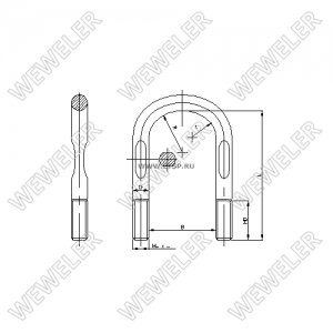 стремянка рессоры! 101xМ24x3x280 HD85-B1001\ BPW, SCHMITZ B179M24A104 WEWELER