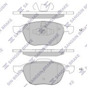 Колодки тормозные FORD Focus 2 MAZDA 3 VOLVO передние (4шт.) HARDRON SANGSIN HP1260 SANGSIN