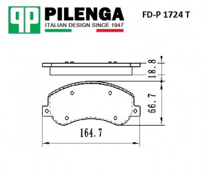 Колодки тормозные диск.передние усиленные с датч. износа TRANSIT FD-P1724T FDP1724T PILENGA