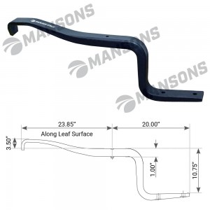 полурессора Z, 1-листовая !задняя A=590 B=480 D=50 \INTERN 9400/9900 101404 MANSONS