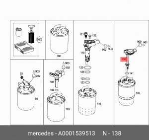 датчик уровня воды топливного фильтра!\ MB Sprinter A 000 153 95 13 MERCEDES BENZ
