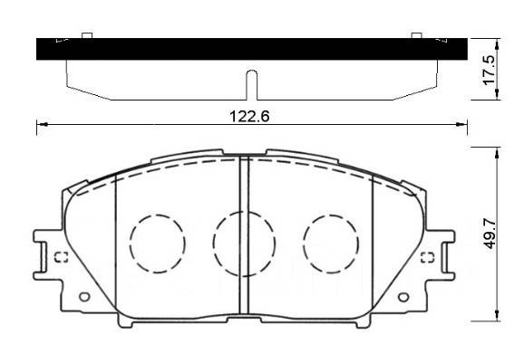 Колодки тормозные передние (без датчика) без ABS TOYOTA YARIS 06- (Япония) (TRW  MPT12 MANDO