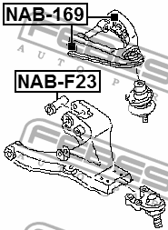 Сайлентблок нижн рычага NISSAN ATLAS/CONDOR F22 82-92, F23 92-07 NAB-F23 NAB-F23 FEBEST