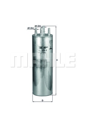 Фильтр топливный KL229/4 KL229/4 MAHLE KNECHT