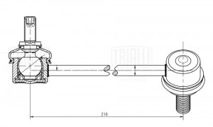 Стойка стабилизатора переднего левого SP0843 TRIALLI
