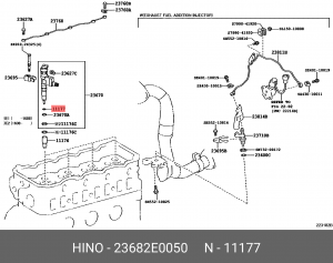 ПРОКЛАДКА РЕЗИНОВАЯ 23682E0050 23682E0050 HINO