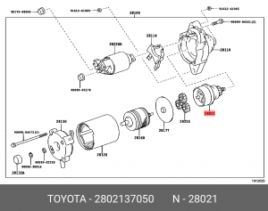 МУФТА/CLUTCH SUB-ASSY, 28021-37050 28021-37050 TOYOTA