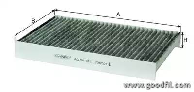 Фильтр салона угольный AG391CFC AG 391 CFC GOODWILL