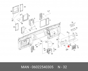 болт! M6x20MAN 06022540305 MAN