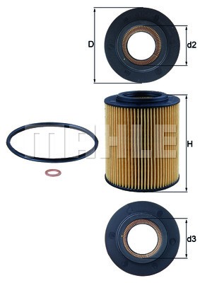 BMW 3-E36/46 / 5-E39 OX154/1D MAHLE KNECHT