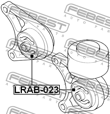 Сайлентблок задн дифференциала ПОДХОДИТ ДЛЯ Land Rover FREELANDER I 1996-2006 LR LRAB-023 FEBEST