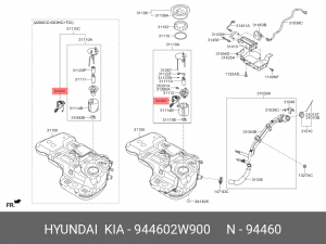 Датчик уровня топлива HYUNDAI Santa Fe (15-) OE 944602W900 HYUNDAI KIA