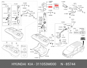 311053M000 ВТУЛКА ФИКСАТОРА ПАНЕЛИ БАМПЕРА 311053M000 HYUNDAI