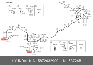 Болт HYUNDAI KIA OE 5872632900 HYUNDAI KIA