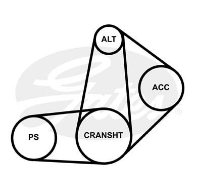 Поликлиновой ремень 3PK763 (8653-10056) 3PK763 GATES