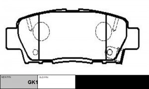 Колодки тормозные TOYOTA Avalon 1993 ~ 2005 / Chaser 1992 ~ 1997 / Cresta 1992 ~ GK1054 CTR