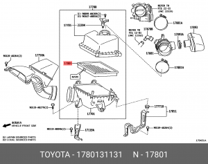 Фильтр воздушный TOYOTA 17801-31131 17801-31131 TOYOTA