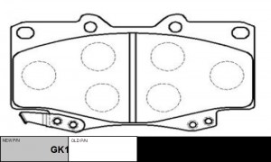 Колодки тормозные TOYOTA Land Cruiser (J80,J90),4Runner,Hilux передние (4шт.) CT GK1027 CTR