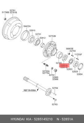 Гайка HYUNDAI HD65,72,78 ступицы задней OE 5285145210 HYUNDAI KIA