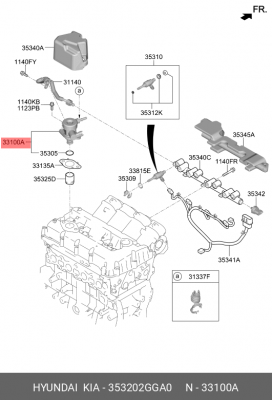 Toпливный нacoc в cбope 353202GGA0 MOBIS