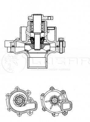 Насос водяной для а/м Mazda CX-5 (11-)/3 (14-) 2.0i Sky-Active  LWP2504 LWP2504 LUZAR