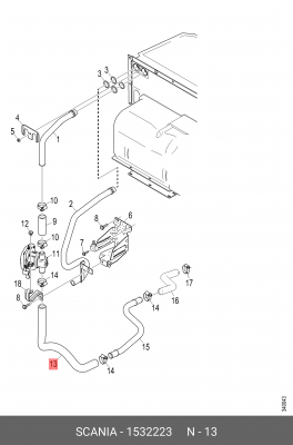 Шланг резиновый 1532223 SCANIA