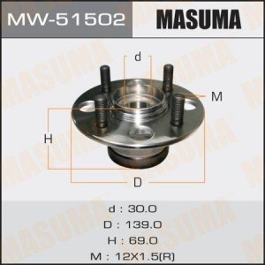 к-кт подшипника ступ. зад.! с ABS\ Honda Jazz 02> MW-51502 MASUMA