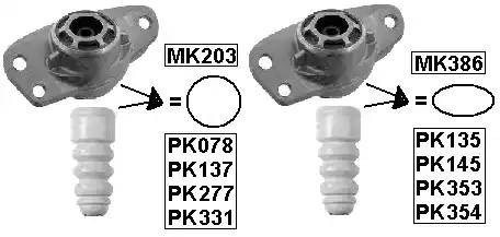 к-кт пыл.+отб.\ VW Golf IV 98-04/Bora 98>, Audi A3 97-03 PK078 MONROE