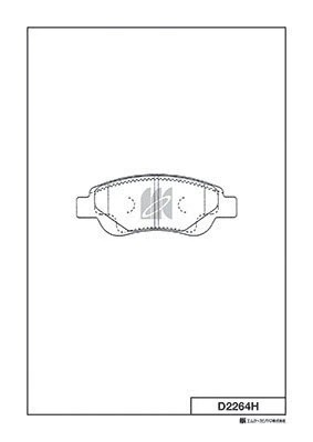 Колодки тормозные диск. с антискрипн.пласт. D2264H D2264H MK KASHIYAMA