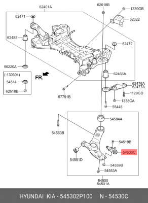 опора шаровая!\ KIA Sorento XM/UM all 12> 545302P100 HYUNDAI