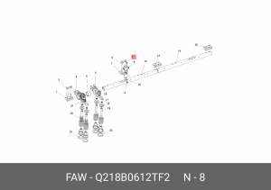 Болт FAW J6 клапана тормозного электромагнитного OE Q218B0612TF2 FAW