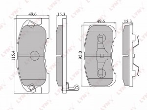 Колодки тормозные дисковые передние BD-2401 LYNXAUTO