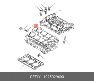БОЛТ ГБЦ SX11 1025029600 1025029600 GEELY