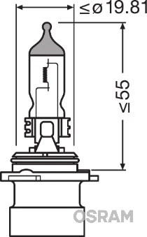 Лампа 12V HB4A(9006) 51W P22d OSRAM 9006XS OSRAM