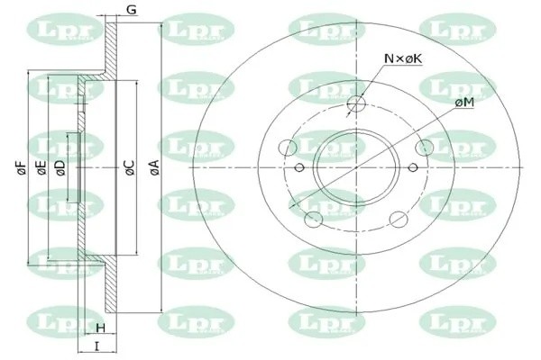 Диск тормозной T2050P T2050P LPR