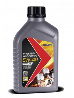 Масло моторное AKROSS PREMIUM PROGRESS 5W-40 SL/CF A3/B4 синтетическое 1 л AKS0012MOF AKROSS