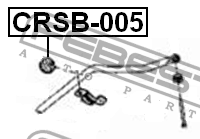 Втулка стабилизатора передняя CHRYSLER PT CRUISER 2001-2009 CRSB-005 CRSB-005 FEBEST