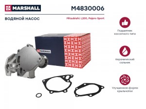 Помпа водяная Mitsubishi L200 IV V 06-  Pajero Sport II III 08- M4830006 M4830006 MARSHALL