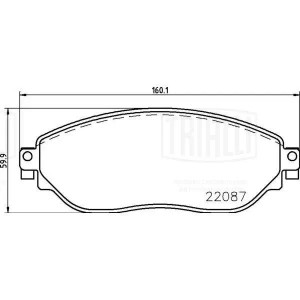 Колодки торм. Renault Trafic III (14-) диск. перед. (PF 0915) PF 0915 TRIALLI