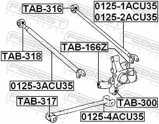 Сайлентблок TAB-318 TAB-318 FEBEST