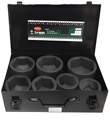 Набор головок торцевых 1" ударных 7 предметов в кейсе ROCKFORCE RF-8071MPB ROCK FORCE