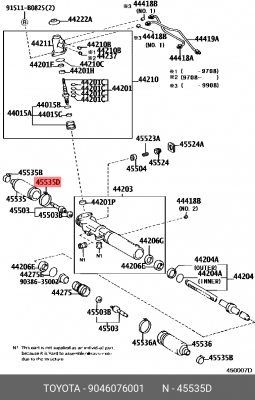 ХОМУТ 90460-76001 90460-76001 TOYOTA
