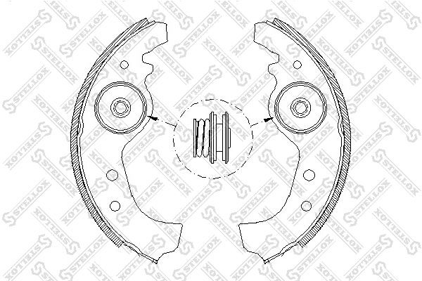4015.01=385SBS !колодки барабанные\ Fiat Regata/Ritmo/Uno 83-93, Lancia Delta 80 026-101-SX STELLOX